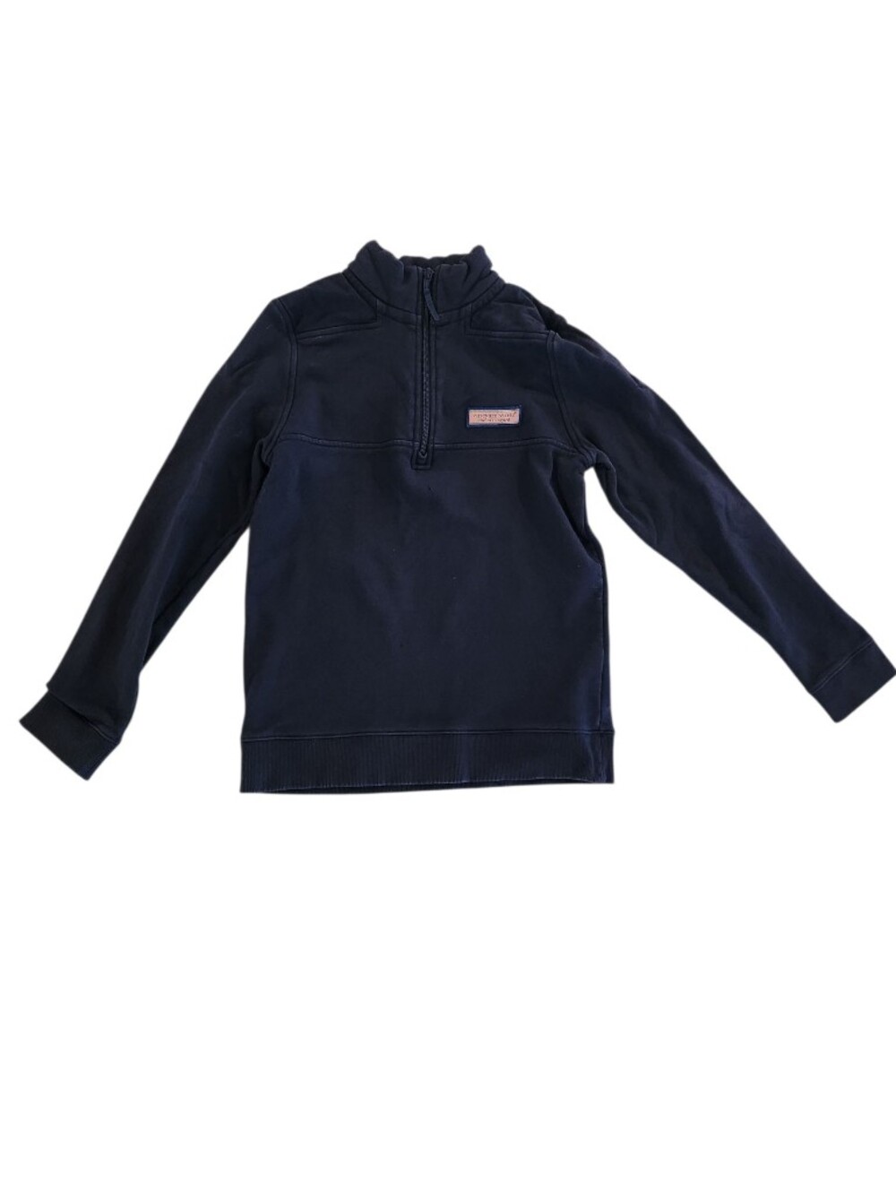 Vineyard Vines Navy Blue Step Quarter-Zip Sweatshirt - Boy's Size Medium